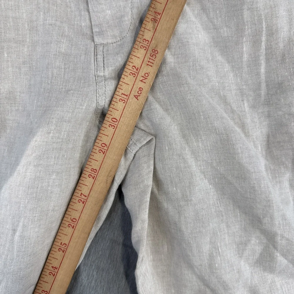 Joseph Abboud men's tan Linen dress pants 38x30 flat front Work Casual Coastal